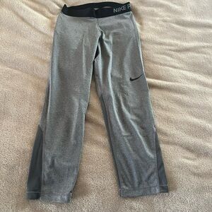 Nike Heather Gray Performance Leggings